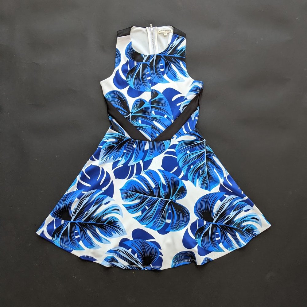 Miss Behave Blue Flower Dress size:10